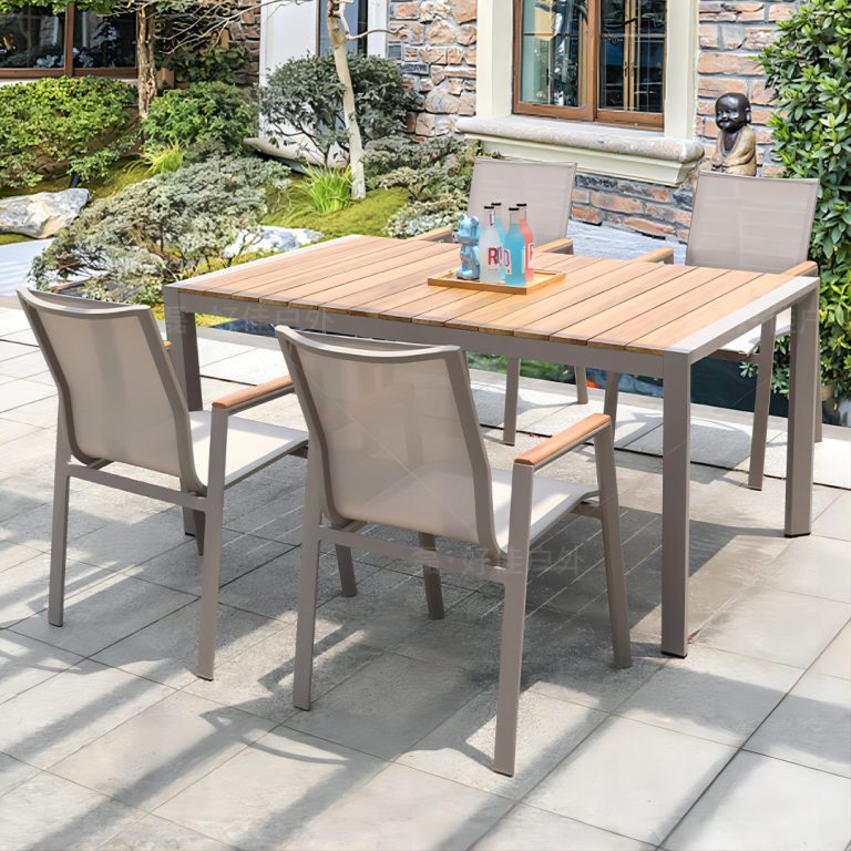 outdoor plastic wood table