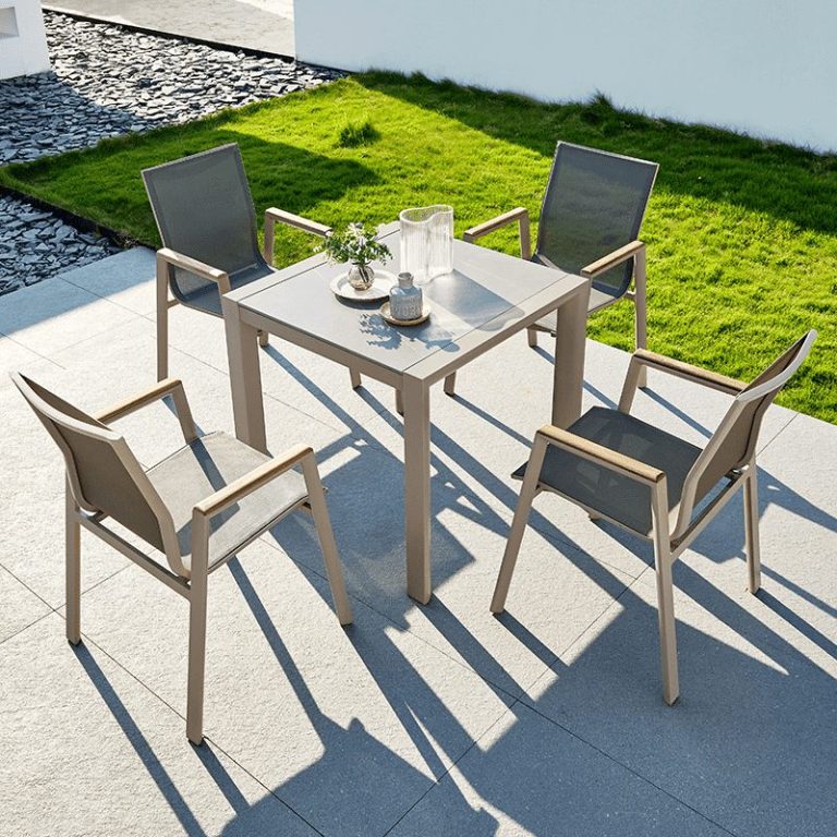 garden plastic wood table